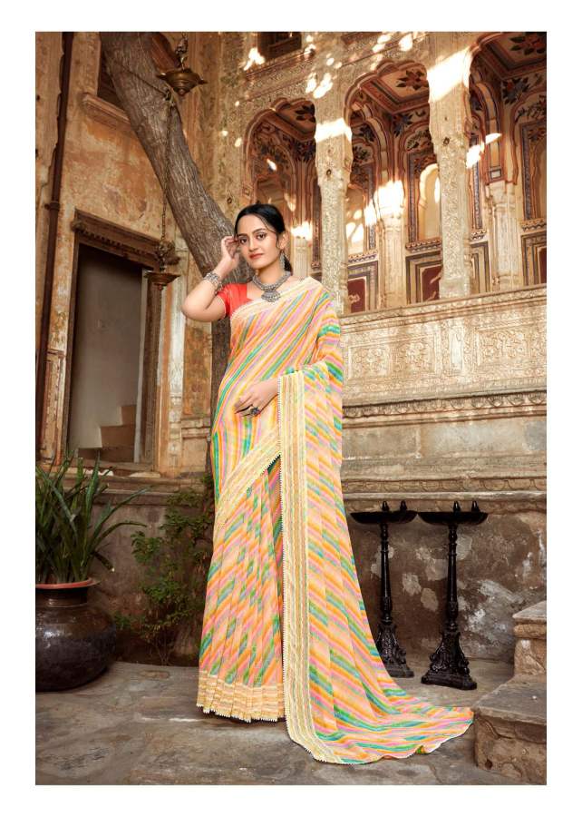 Lt Aabhushan Daily Wear Wholesale Printed Georgette Sarees Catalog
